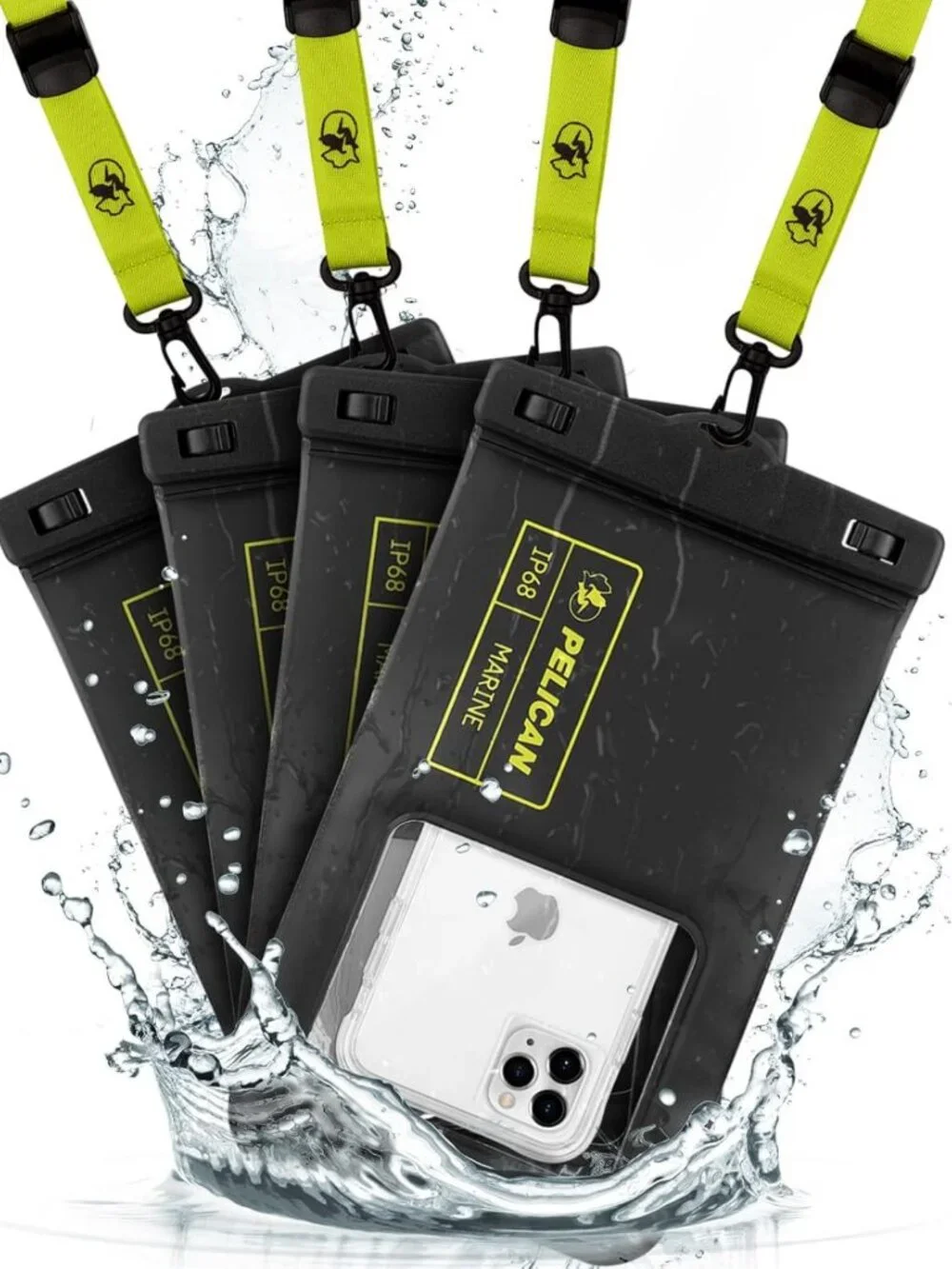 Waterproof Phone Pouch 4 Pack - XL Marine Case for Beach, Pool, and Outdoor Use